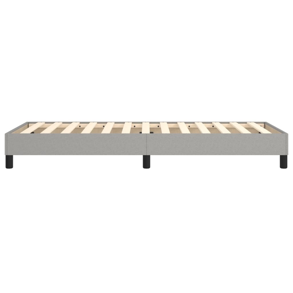 Cadre de lit sans matelas gris clair 80x200 cm tissu - XIOS