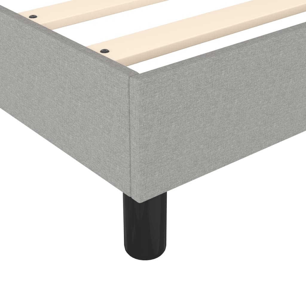 Cadre de lit sans matelas gris clair 80x200 cm tissu - XIOS