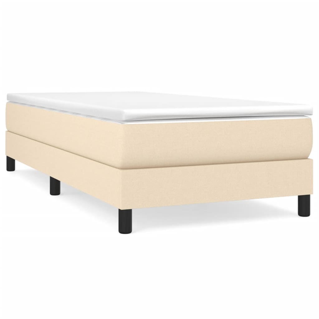 Cadre de lit sans matelas crème 90x190 cm tissu - XIOS