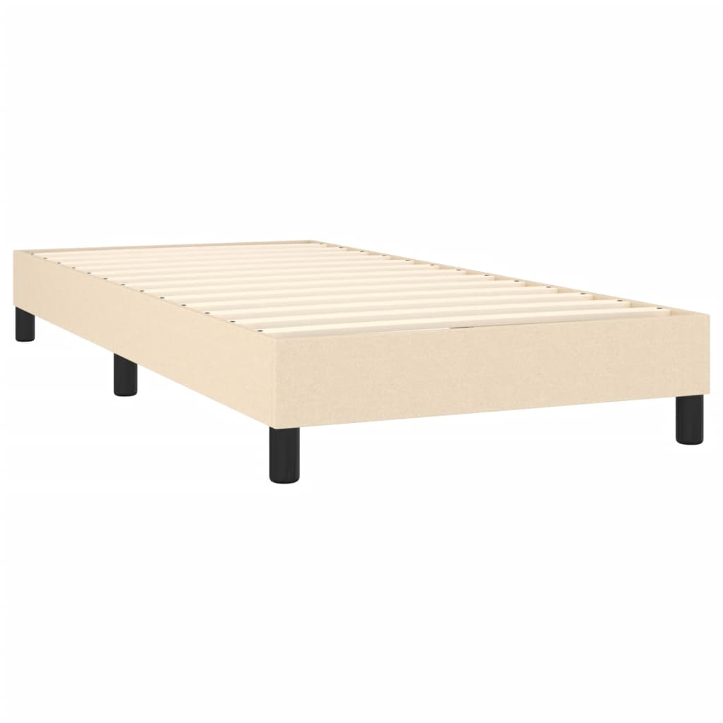 Cadre de lit sans matelas crème 90x190 cm tissu - XIOS