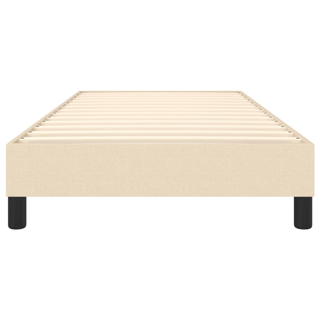 Cadre de lit sans matelas crème 90x190 cm tissu - XIOS