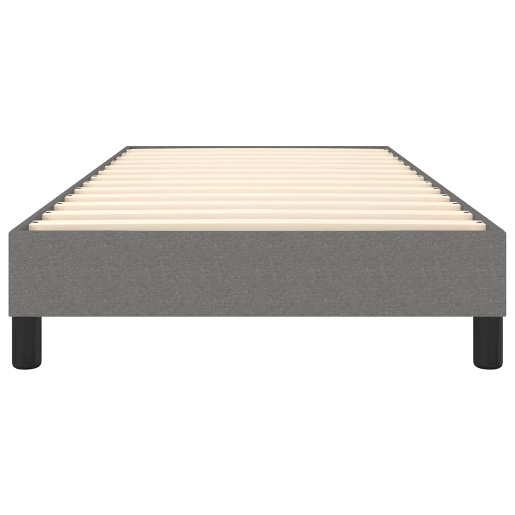 Cadre de lit sans matelas gris foncé 90x200 cm tissu - XIOS