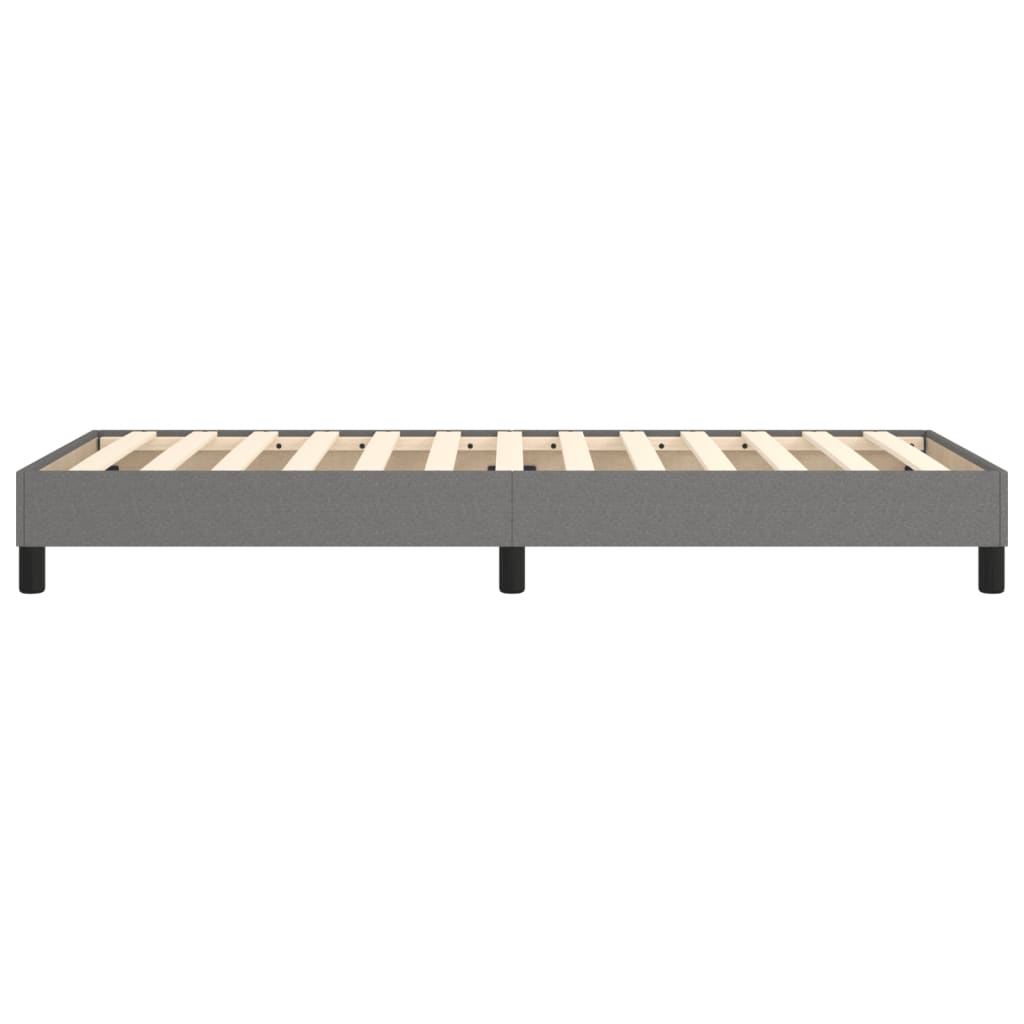 Cadre de lit sans matelas gris foncé 90x200 cm tissu - XIOS