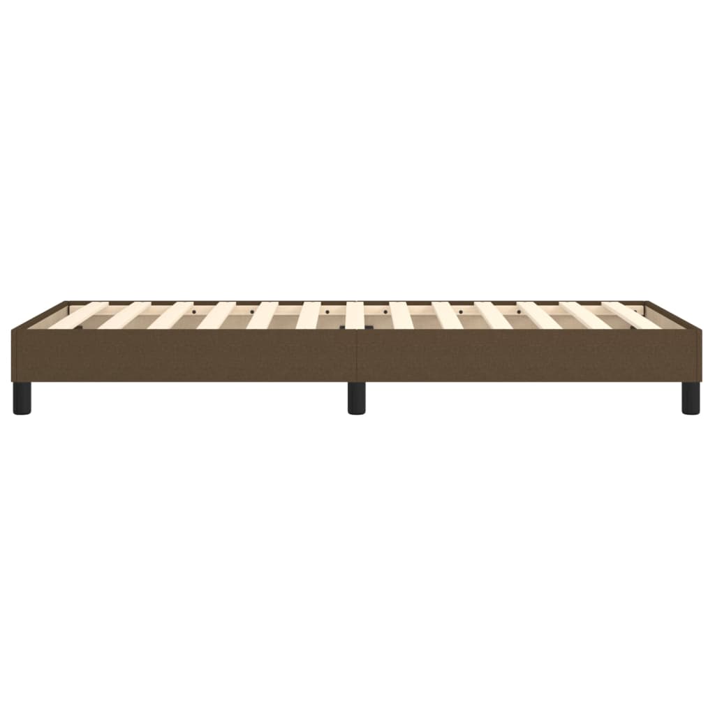 Cadre de lit à ressorts marron foncé 90x200 cm tissu - XIOS