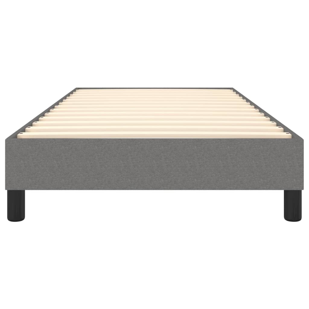 Cadre de lit sans matelas gris foncé 100x200 cm tissu - XIOS