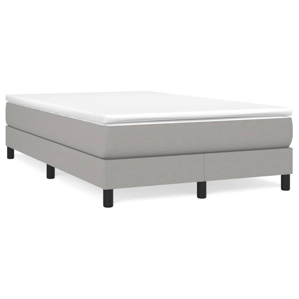 Cadre de lit sans matelas gris clair 120x200 cm tissu - XIOS