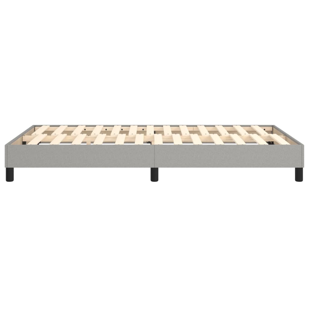 Cadre de lit sans matelas gris clair 120x200 cm tissu - XIOS