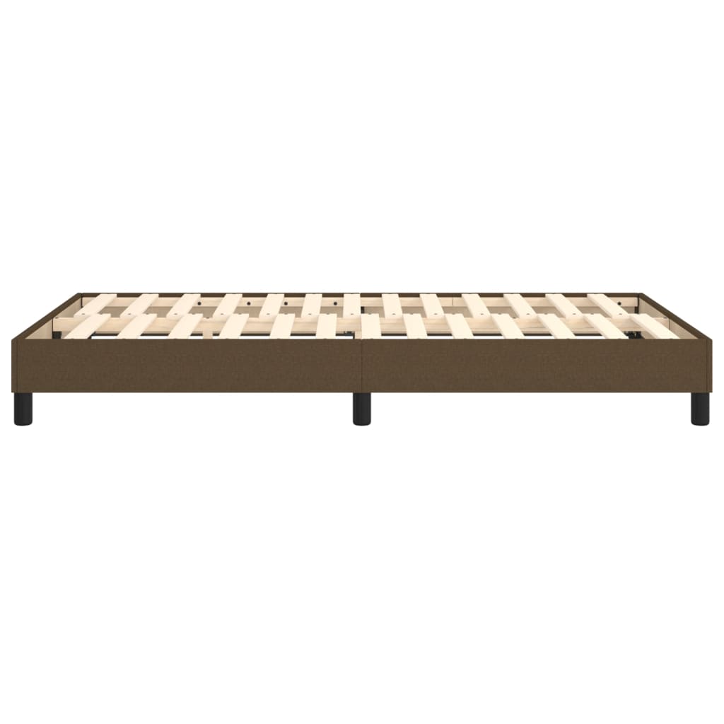 Cadre de lit sans matelas marron foncé 120x200 cm tissu - XIOS