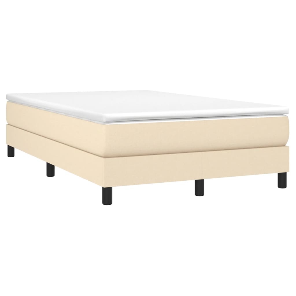 Cadre de lit sans matelas crème 120x200 cm tissu - XIOS