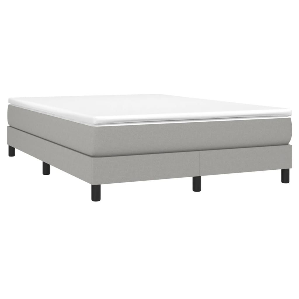 Cadre de lit gris clair 140x190 cm tissu - XIOS