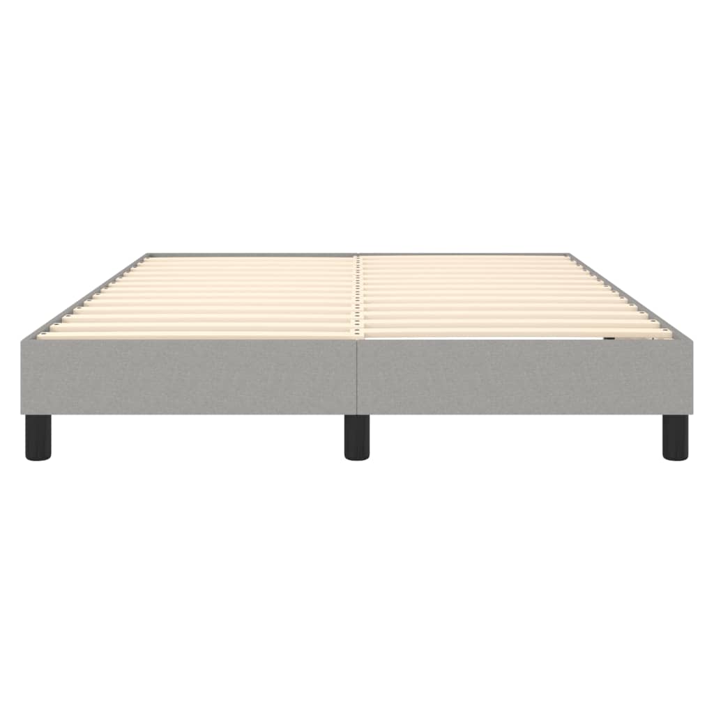 Cadre de lit gris clair 140x190 cm tissu - XIOS