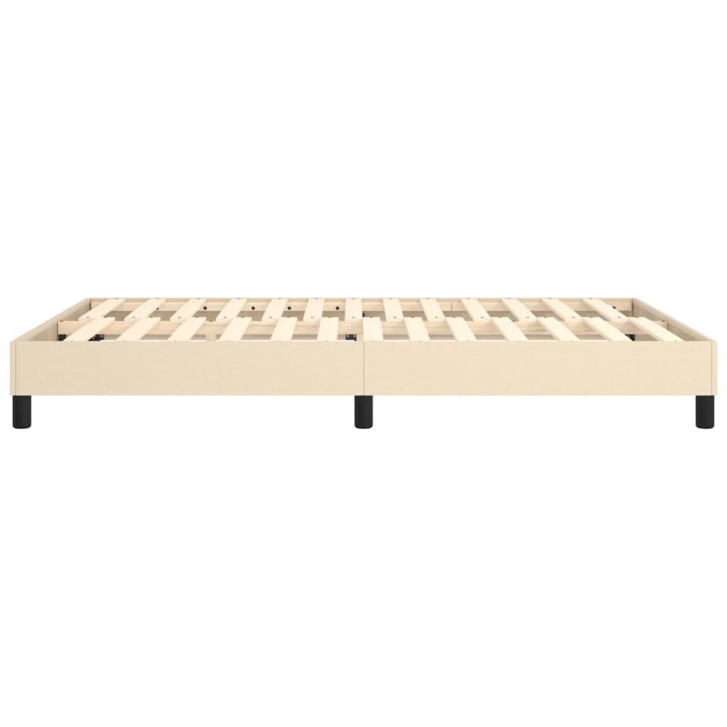 Cadre de lit à ressorts crème 140x190 cm tissu - XIOS