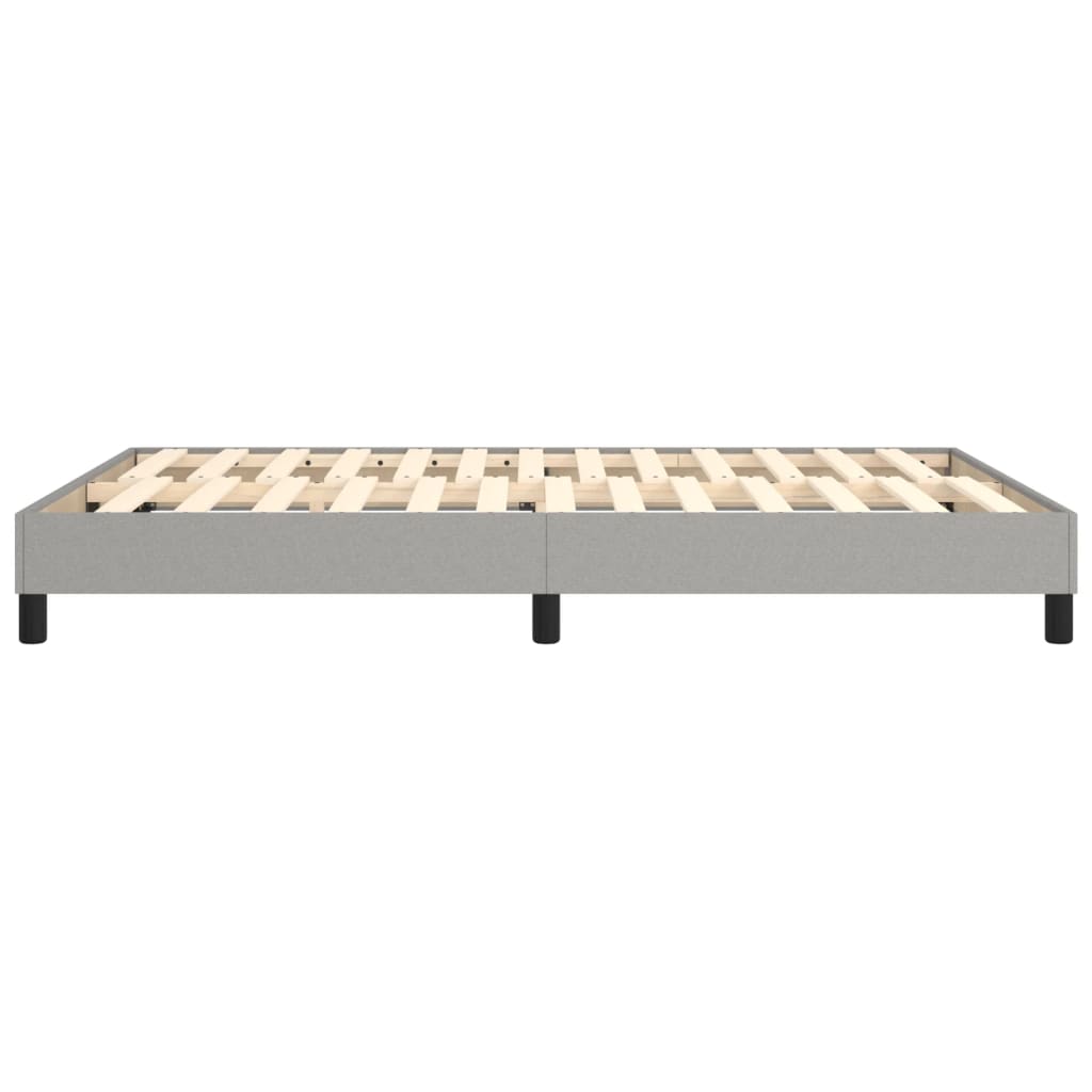 Cadre de lit sans matelas gris clair 140x200 cm tissu - XIOS