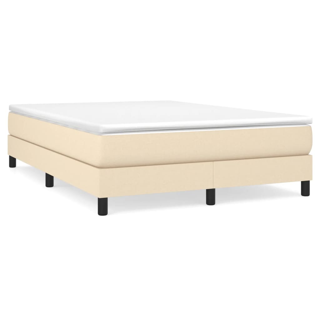 Cadre de lit sans matelas crème 140x200 cm tissu - XIOS