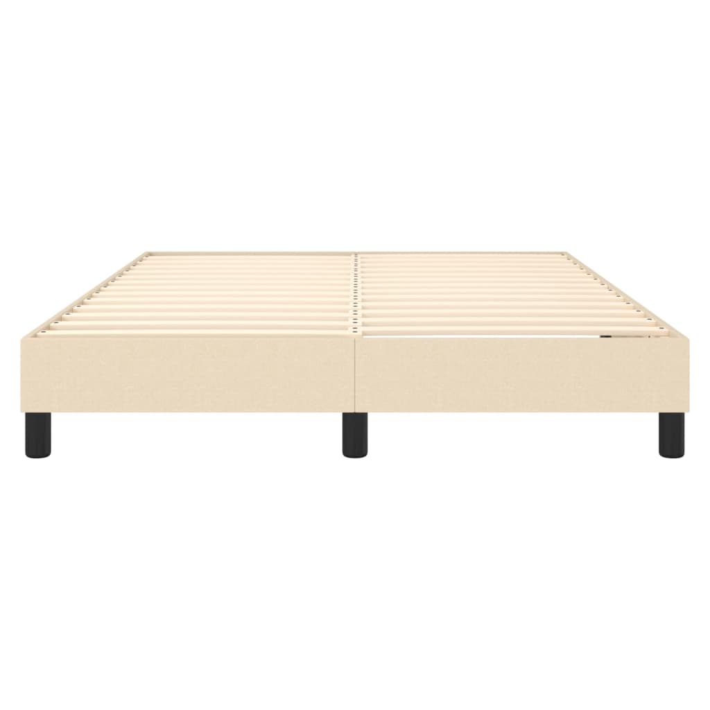 Cadre de lit sans matelas crème 140x200 cm tissu - XIOS