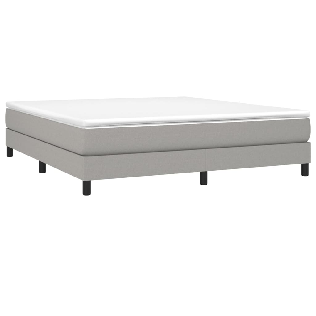 Cadre de lit sans matelas gris clair 160x200 cm tissu - XIOS