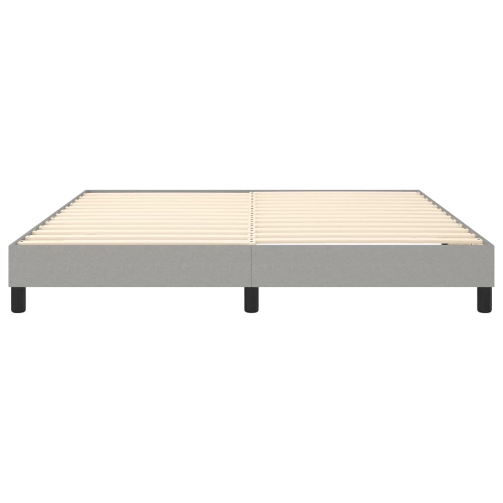 Cadre de lit sans matelas gris clair 160x200 cm tissu - XIOS
