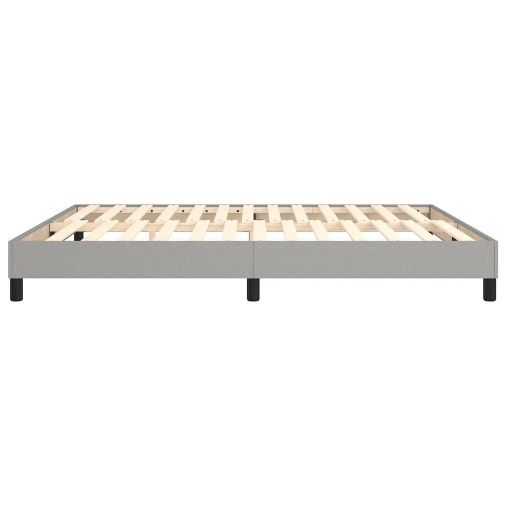 Cadre de lit sans matelas gris clair 160x200 cm tissu - XIOS