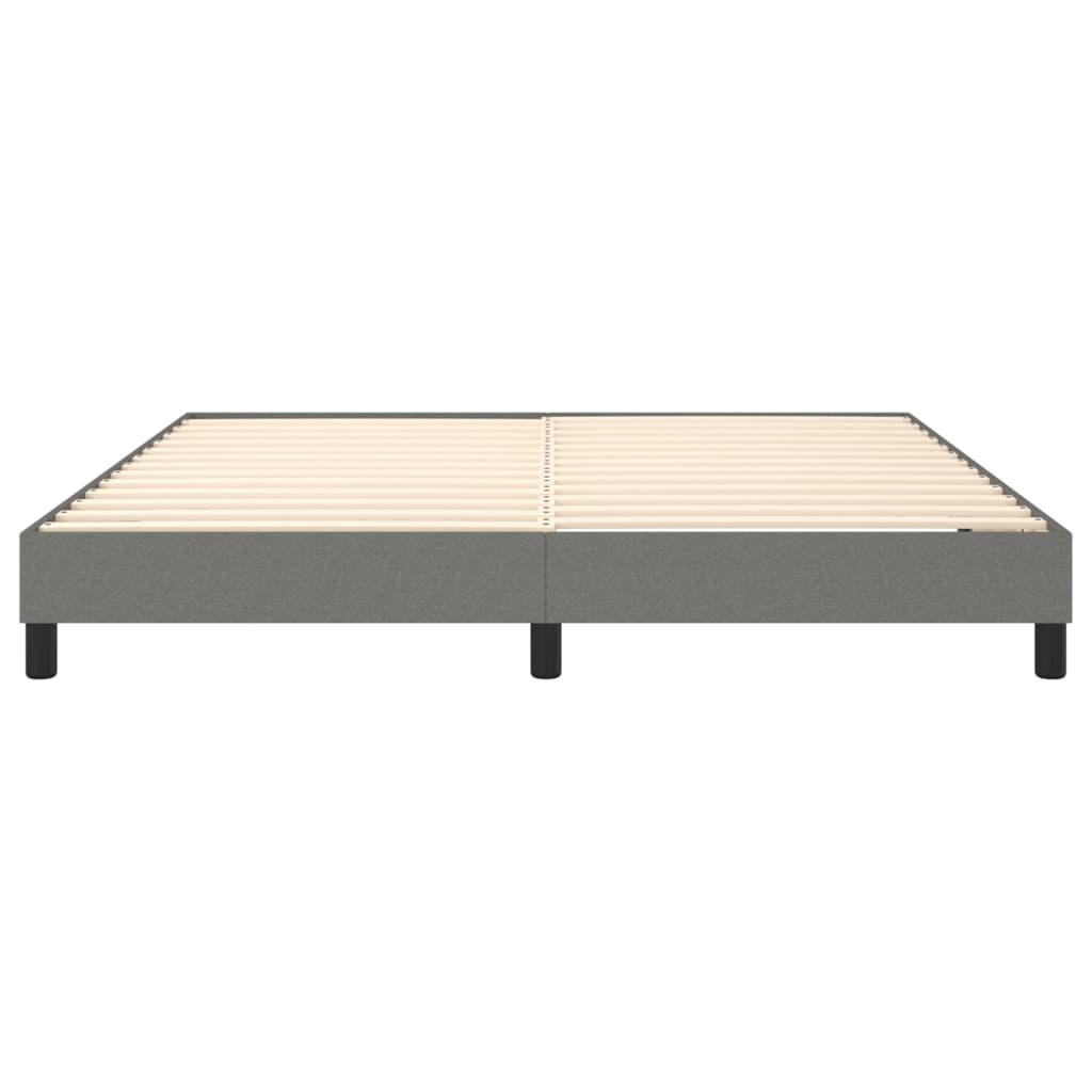 Cadre de lit sans matelas gris foncé 160x200 cm tissu - XIOS