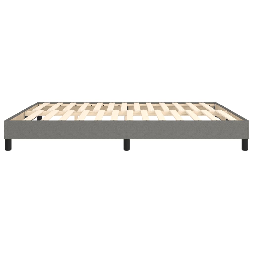 Cadre de lit sans matelas gris foncé 160x200 cm tissu - XIOS