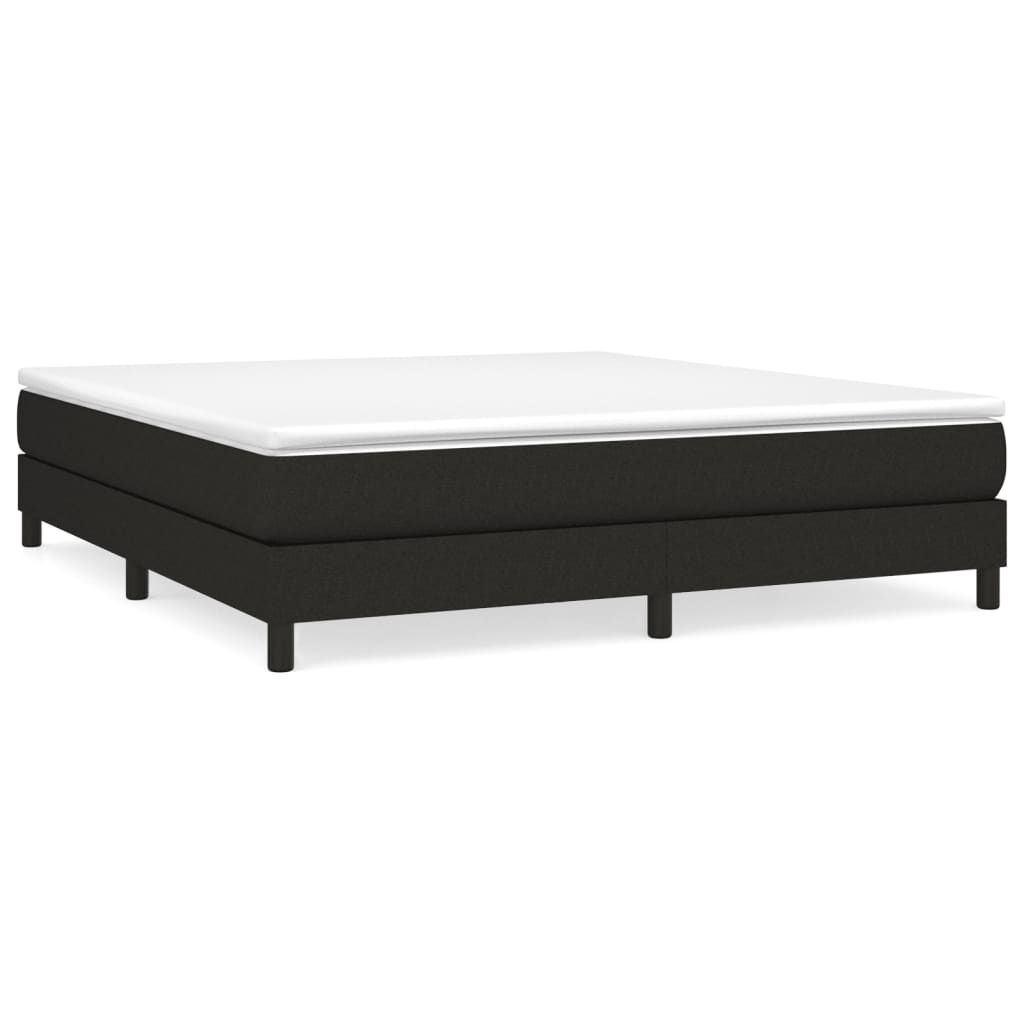 Cadre de lit sans matelas noir 160x200 cm tissu - XIOS