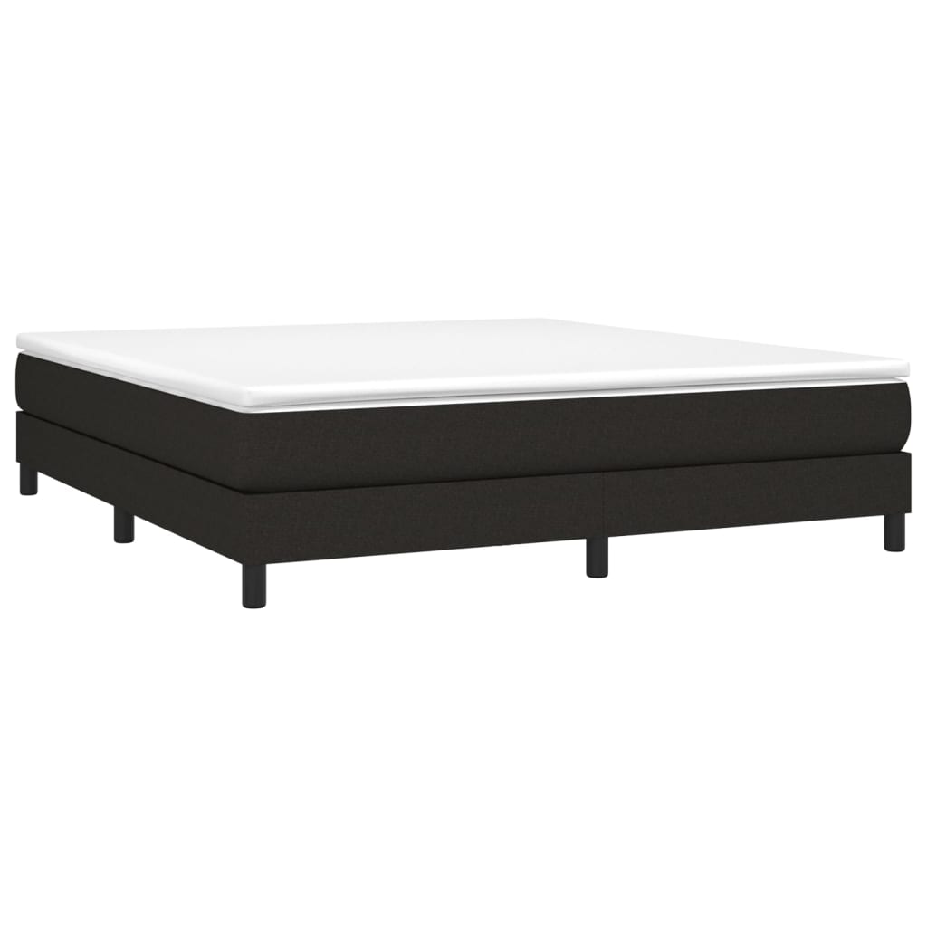Cadre de lit sans matelas noir 160x200 cm tissu - XIOS