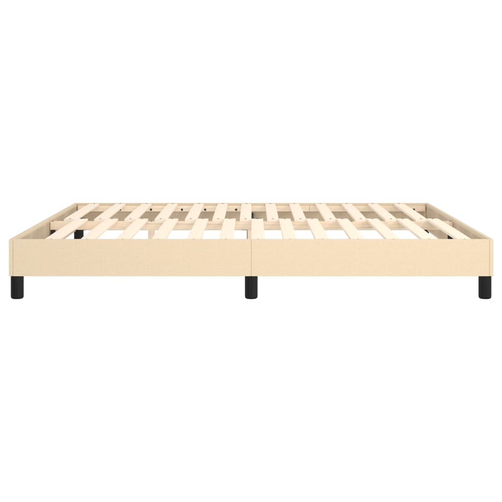 Cadre de lit sans matelas crème 160x200 cm tissu - XIOS