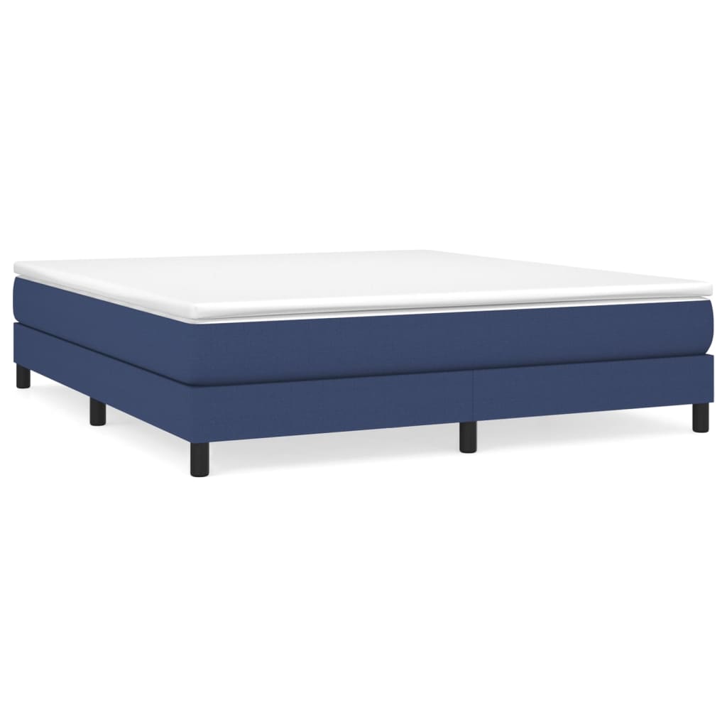 Cadre de lit sans matelas bleu 160x200 cm tissu - XIOS