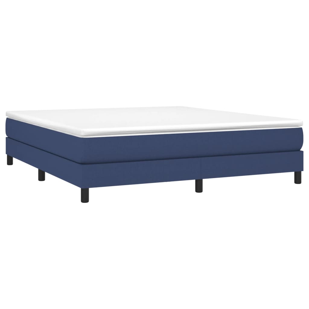 Cadre de lit sans matelas bleu 160x200 cm tissu - XIOS