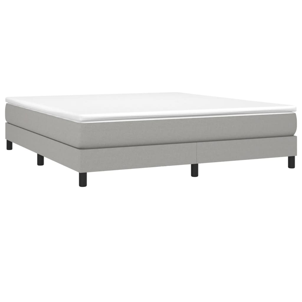 Cadre de lit sans matelas gris clair 180x200 cm tissu - XIOS