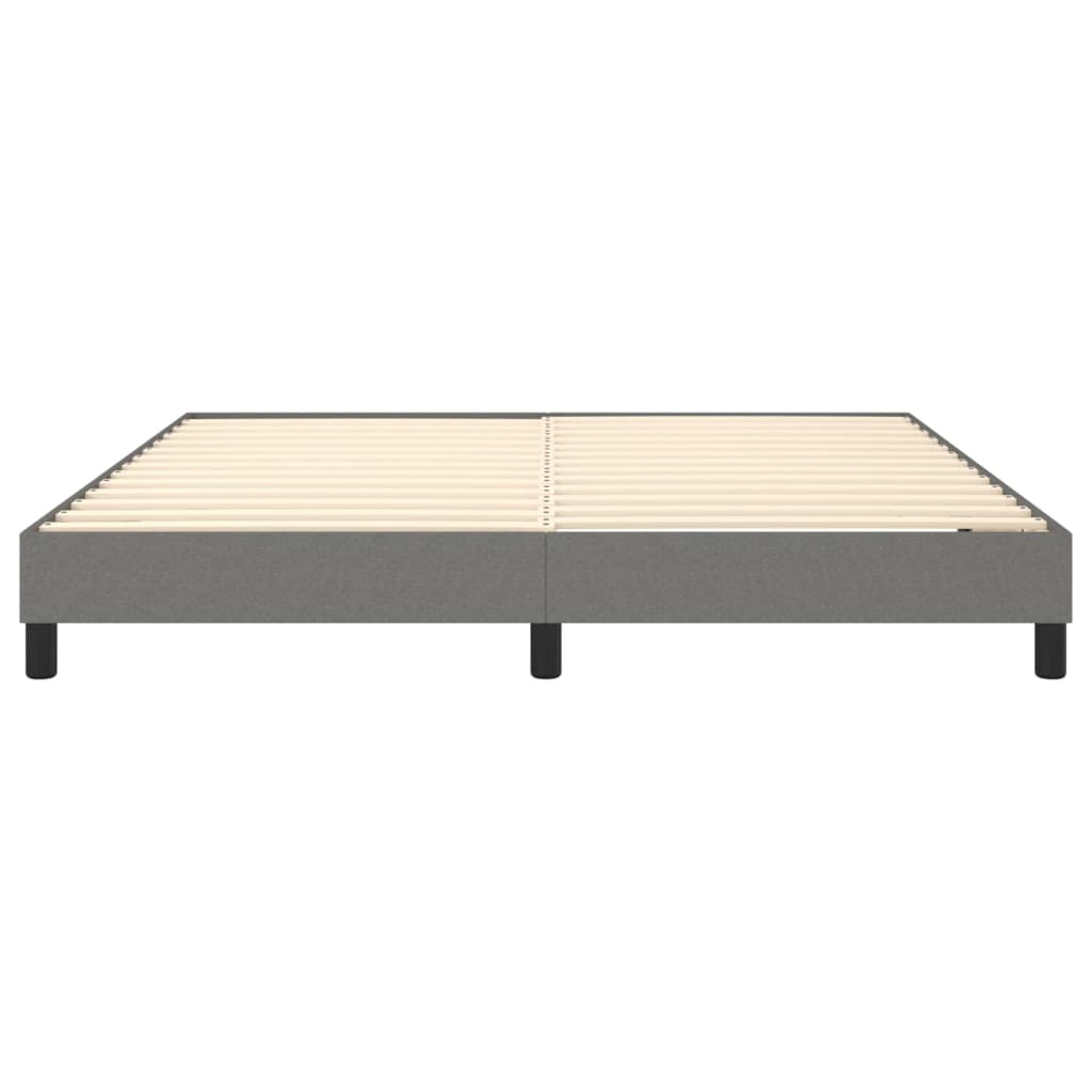 Cadre de lit sans matelas gris foncé 180x200 cm tissu - XIOS