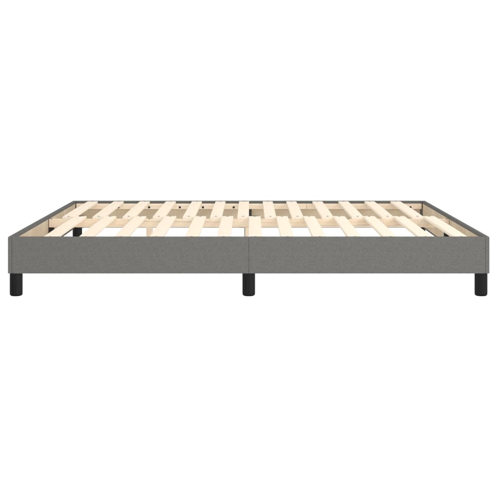 Cadre de lit sans matelas gris foncé 180x200 cm tissu - XIOS