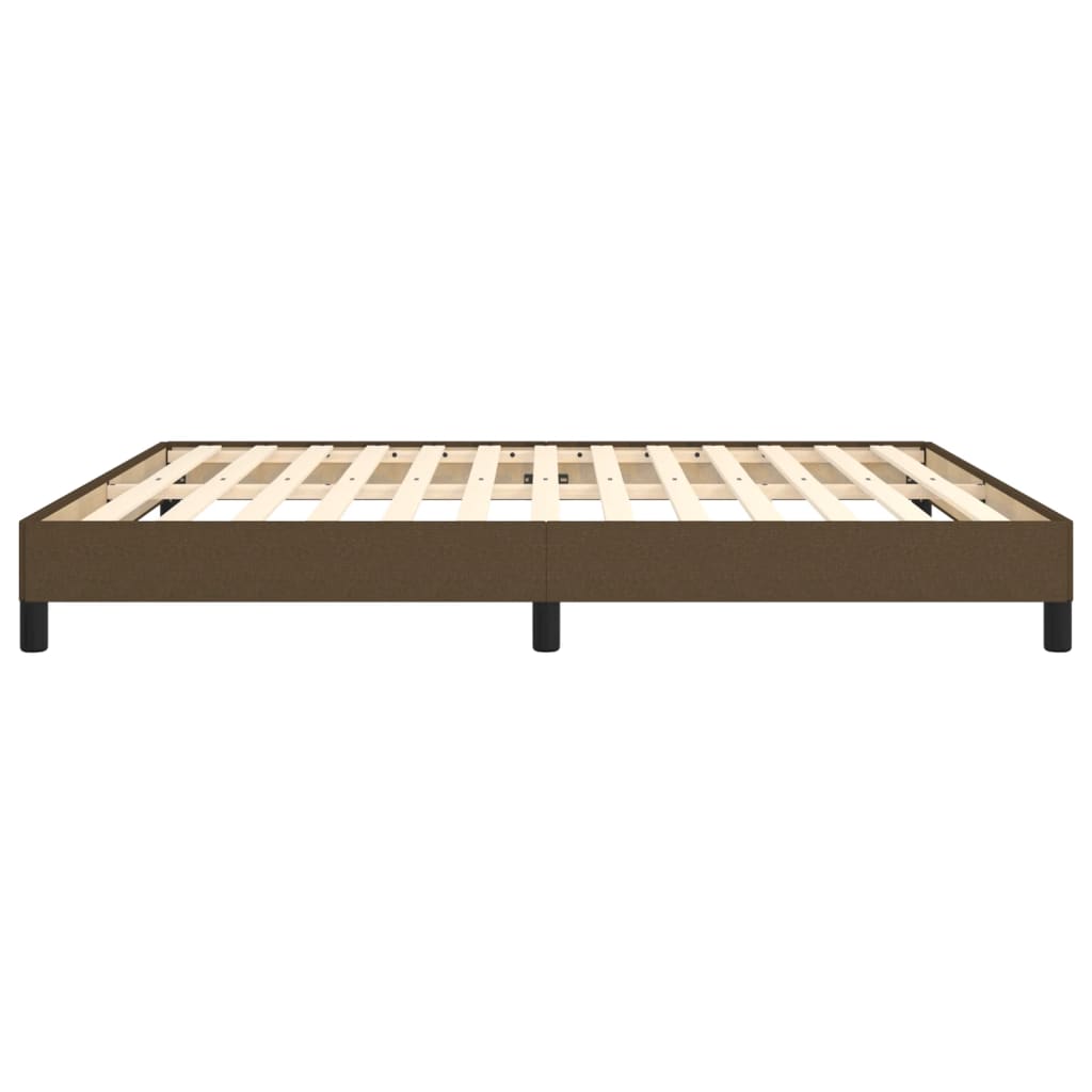 Cadre de lit sans matelas marron foncé 180x200 cm tissu - XIOS