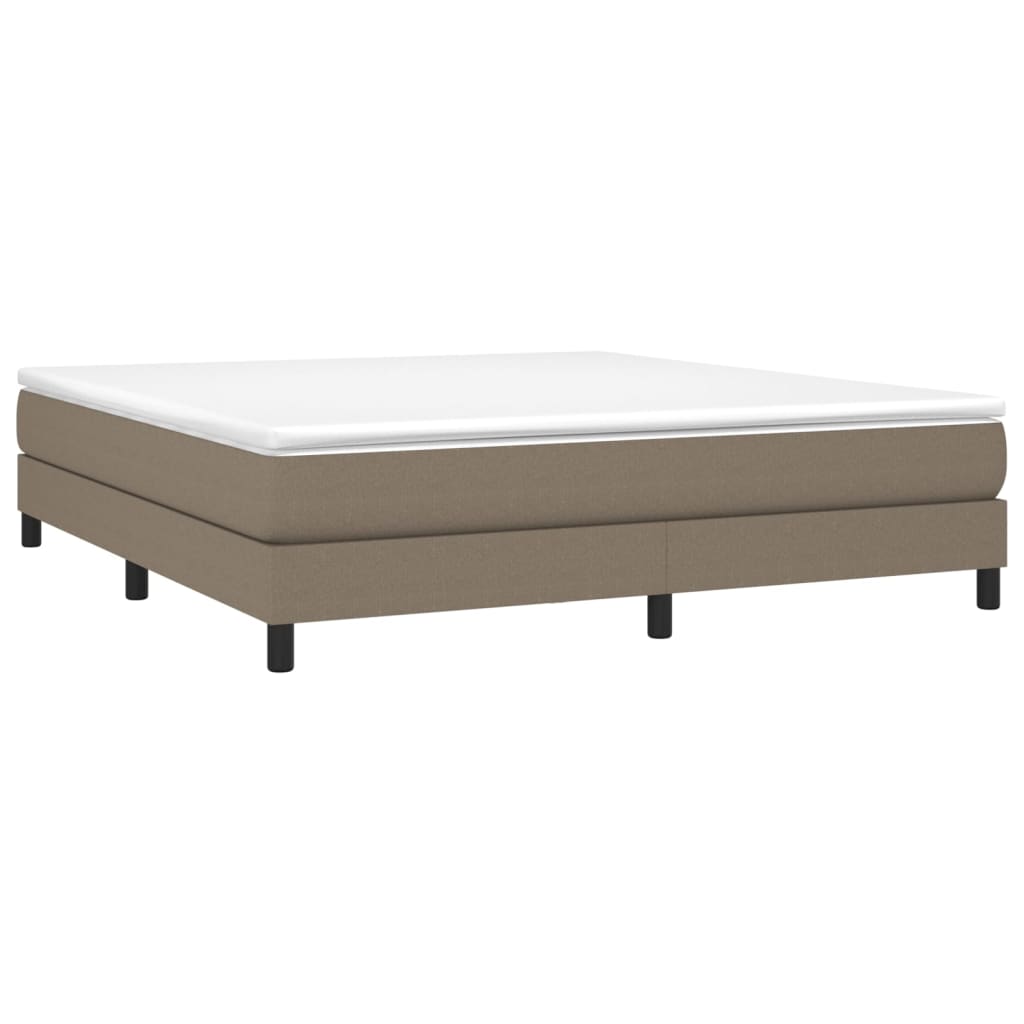 Cadre de lit sans matelas taupe 180x200 cm tissu - XIOS