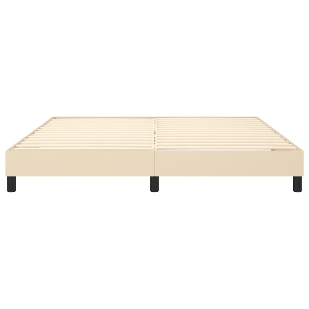 Cadre de lit sans matelas crème 180x200 cm tissu - XIOS