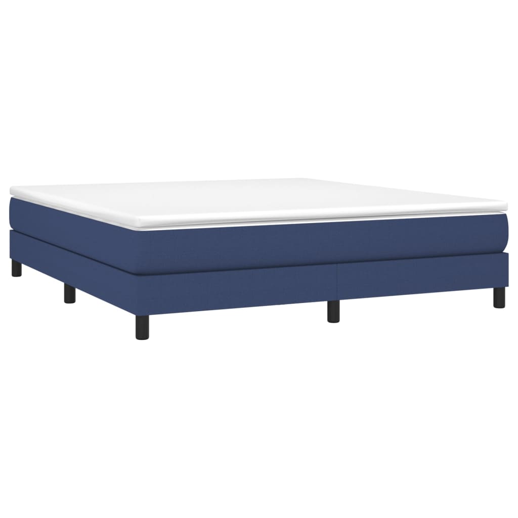 Cadre de lit sans matelas bleu 180x200 cm tissu - XIOS