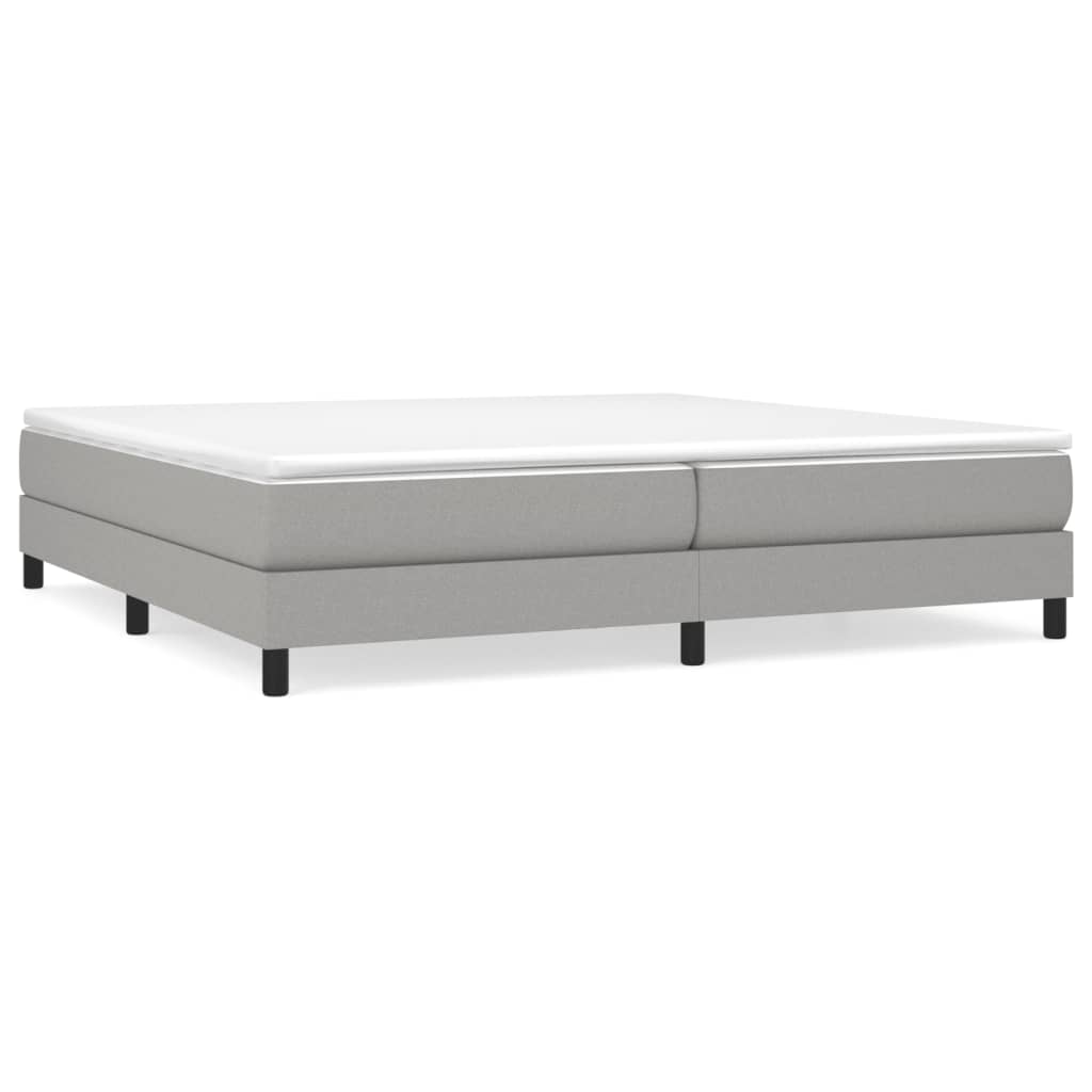 Cadre de lit sans matelas gris clair 200x200 cm tissu - XIOS