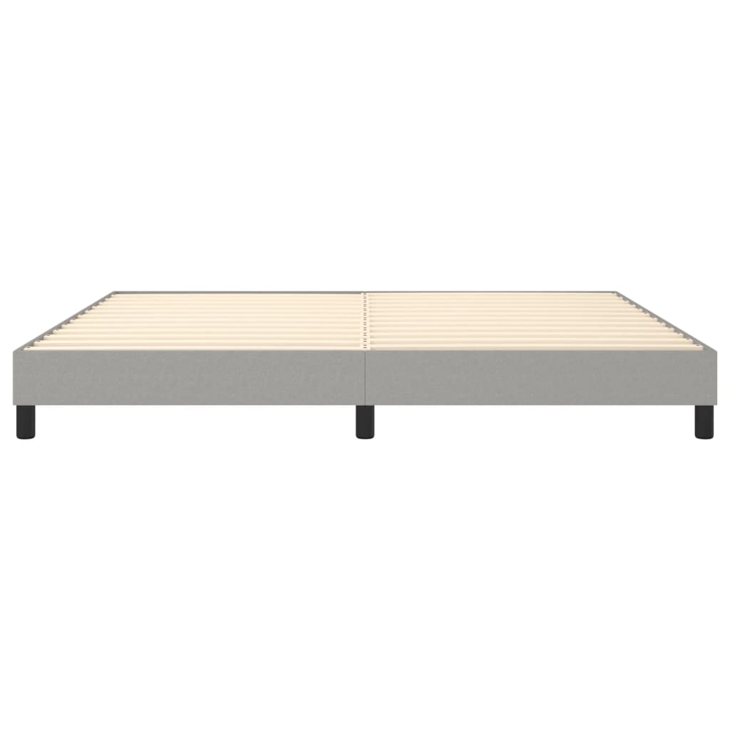 Cadre de lit sans matelas gris clair 200x200 cm tissu - XIOS