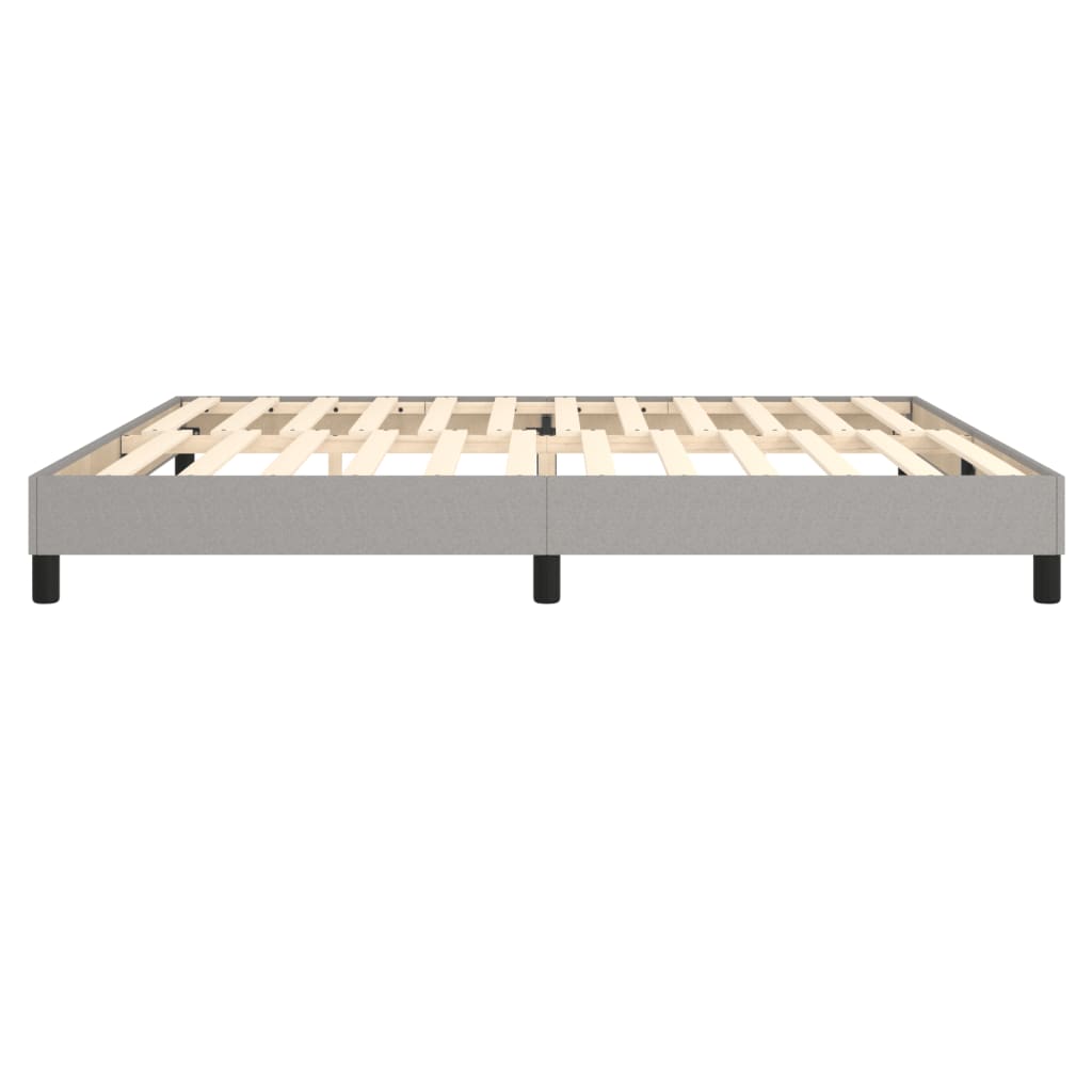 Cadre de lit sans matelas gris clair 200x200 cm tissu - XIOS