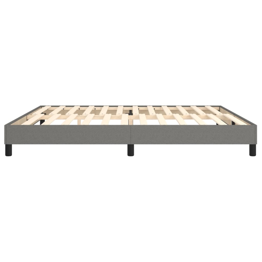 Cadre de lit sans matelas gris foncé 200x200 cm tissu - XIOS