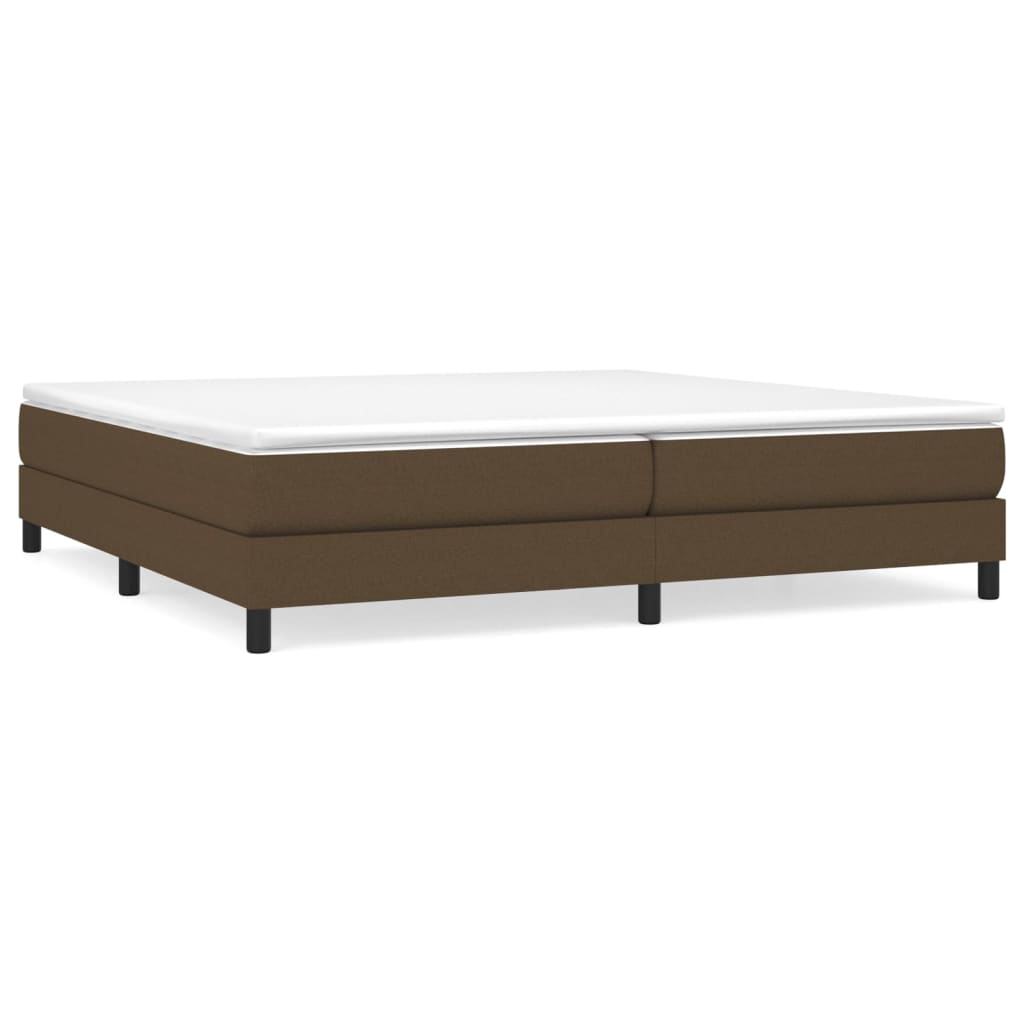 Cadre de lit sans matelas marron foncé 200x200 cm tissu - XIOS