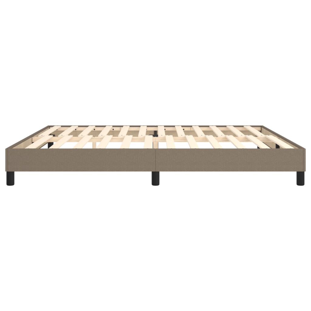 Cadre de lit sans matelas taupe 200x200 cm tissu - XIOS