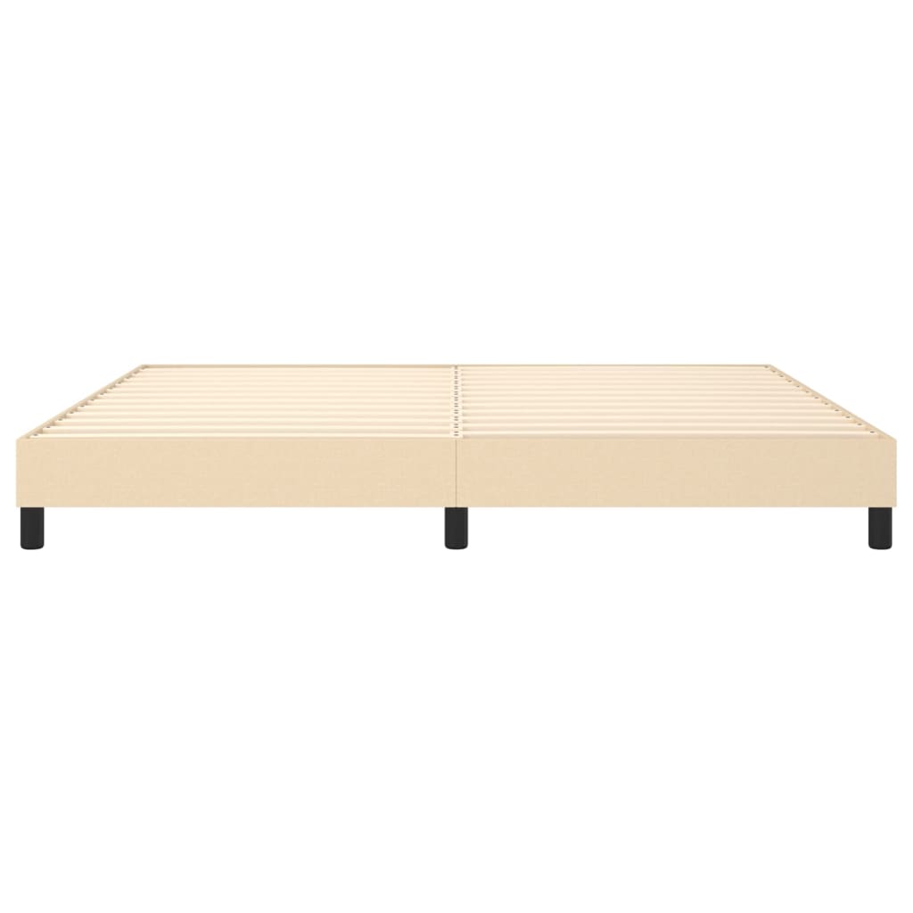 Cadre de lit sans matelas crème 200x200 cm tissu - XIOS