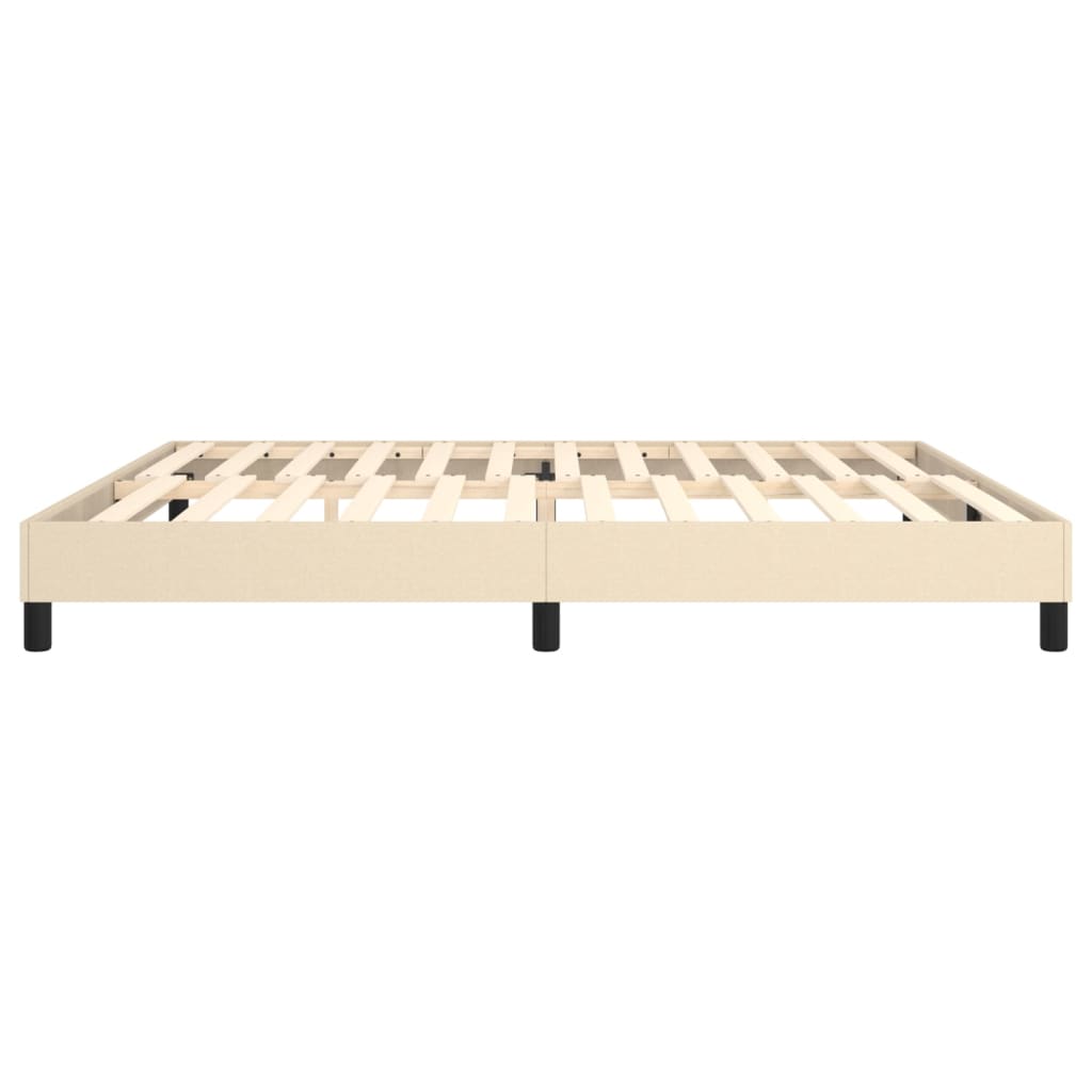 Cadre de lit sans matelas crème 200x200 cm tissu - XIOS