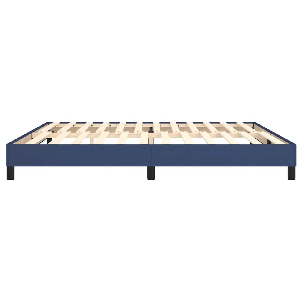 Cadre de lit sans matelas bleu 200x200 cm tissu - XIOS