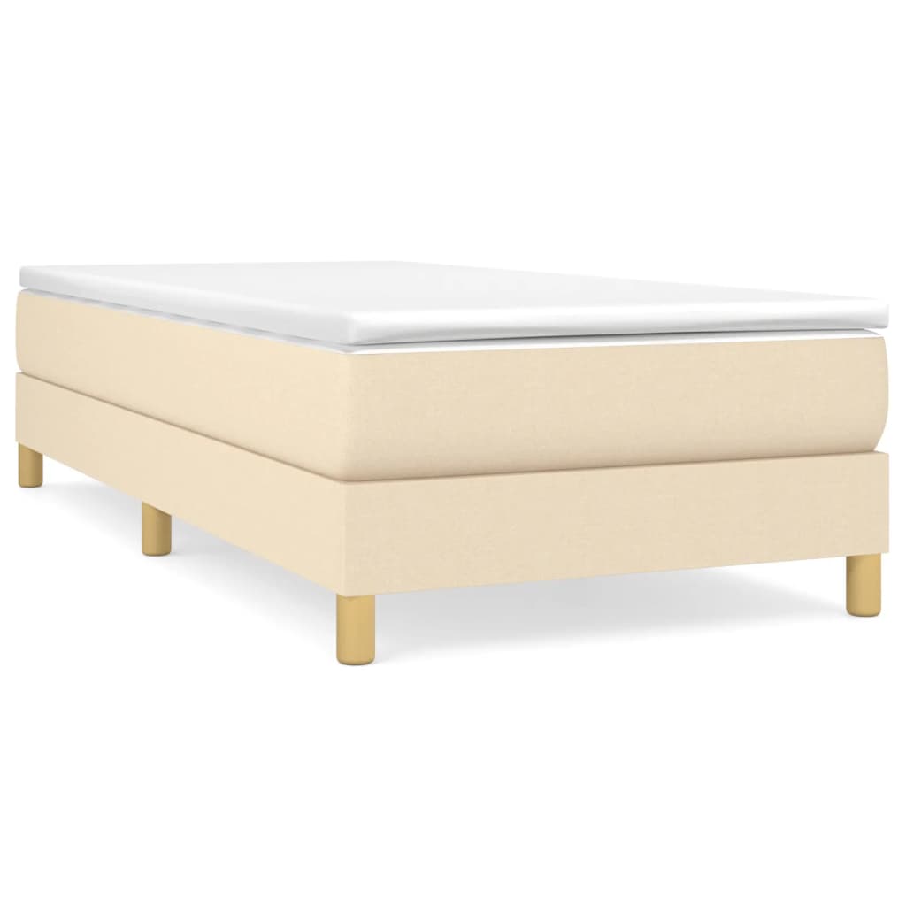 Cadre de lit sans matelas crème 80x200 cm tissu - XIOS