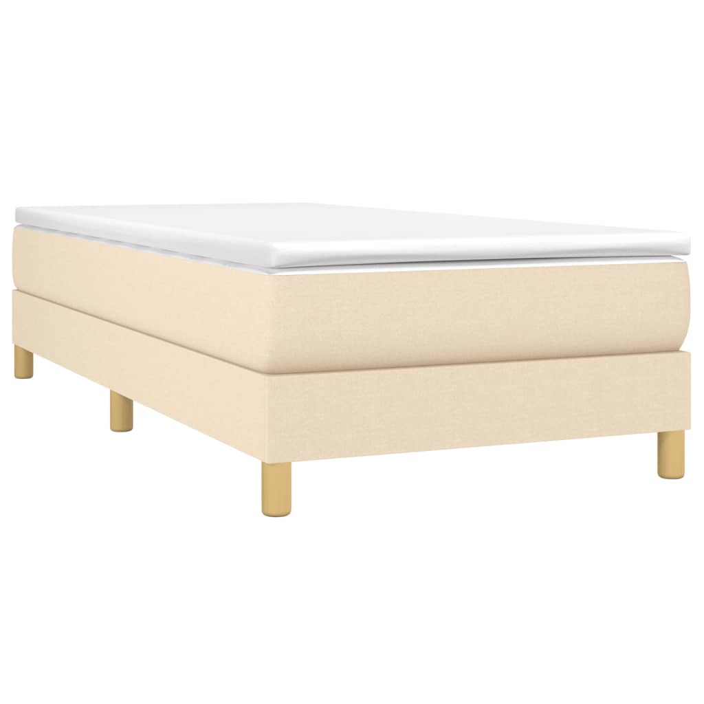 Cadre de lit sans matelas crème 80x200 cm tissu - XIOS