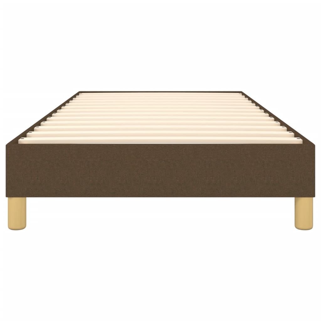 Cadre de lit sans matelas marron foncé 90x190 cm tissu - XIOS