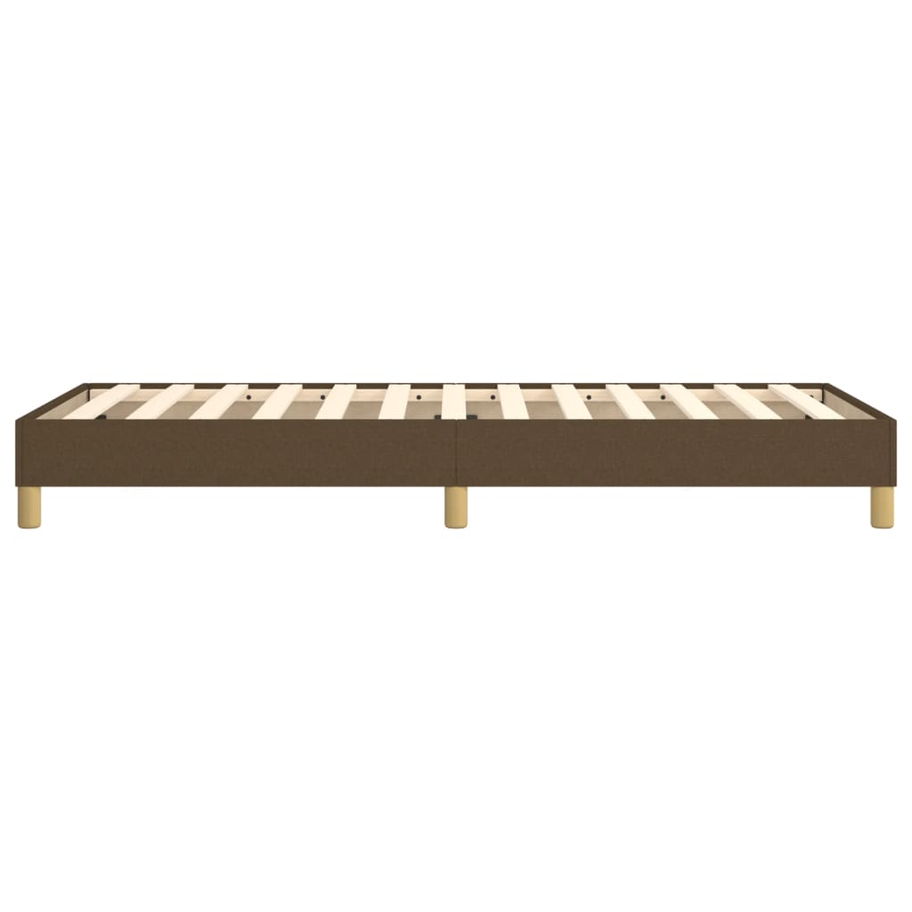 Cadre de lit sans matelas marron foncé 90x190 cm tissu - XIOS