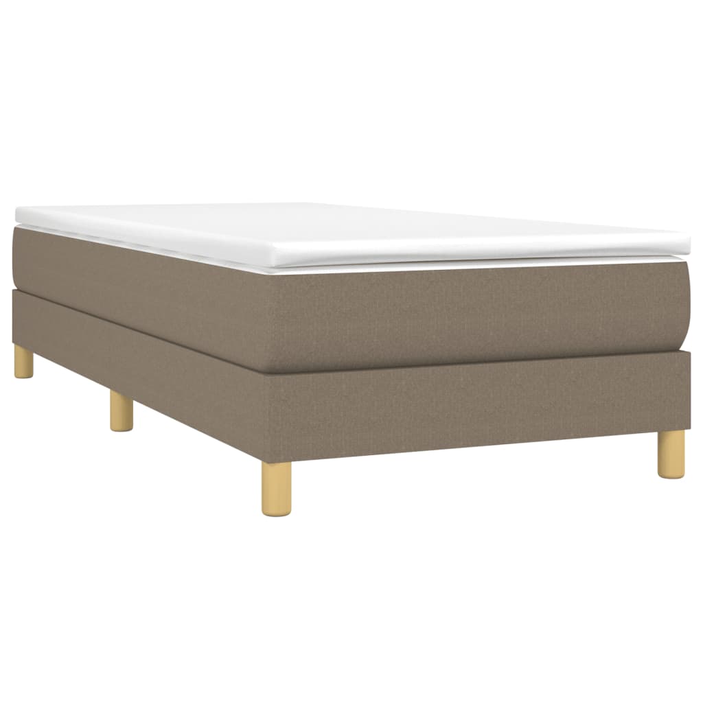 Cadre de lit sans matelas taupe 90x190 cm tissu - XIOS